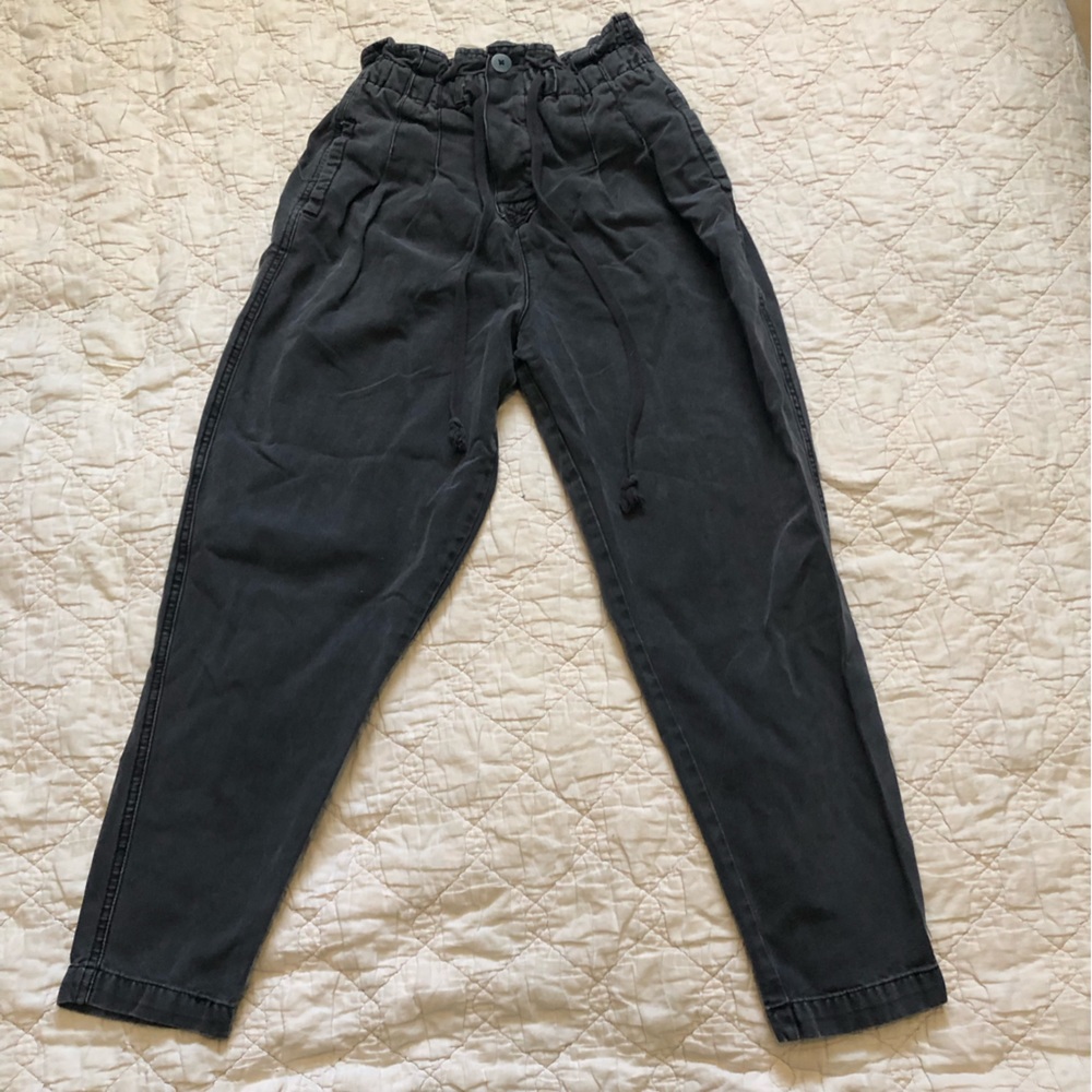 Free people XS high waisted paper bag pants